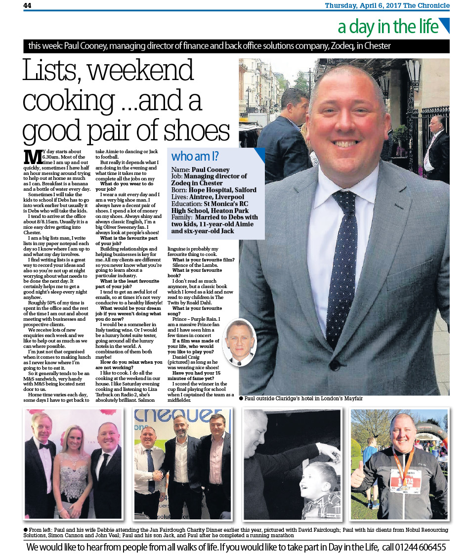 Chester Chronicle Day in the life